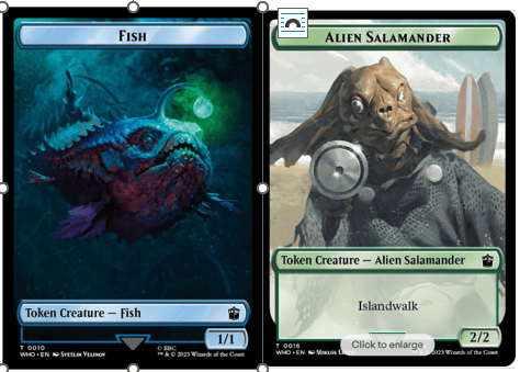 Fish // Alien Salamander Double-Sided Token  - Surge Foil